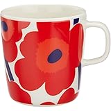 マリメッコ marimekko ウニッコ UNIKKO マグカップ ホワイト×レッド 400ml 67719 001 67719 001 [並行輸入品]