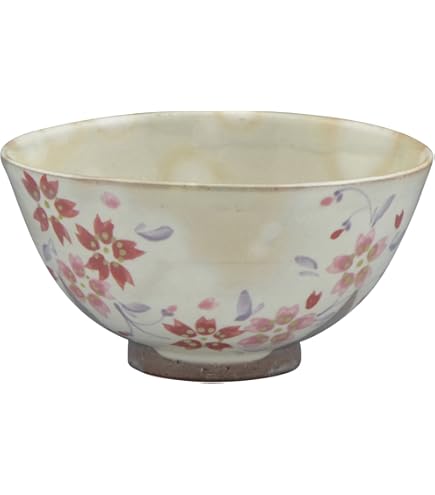 京焼・清水焼　陶あん　組茶碗　紅白牡丹　中✖️1点　小✖️1点 京焼 清水焼 陶あん 組茶碗 紅白牡丹 中1点 小1点 花 【