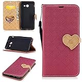 Aireratze(TM) Samsung Galaxy J5 2017 ケース　PU　手帳型　携帯電話用 [USBケーブルは無料です]　カバー カード収納ポケット付き　マグネット式　ストラップ付き　