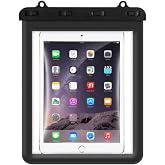 FALOFALO タブレット 防水ケース 11inch対応 透明 IPx8相当 iPad android ポータブル ゲーム ネックストラップ付き (ブラック)