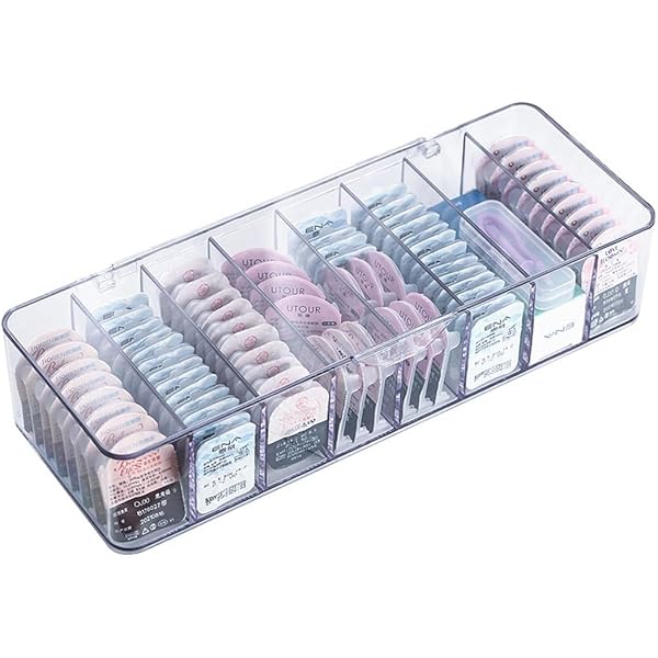 Amazon.co.jp: CLEAN HOUSE コンタクト収納ケース 蓋付き 8列 仕切り