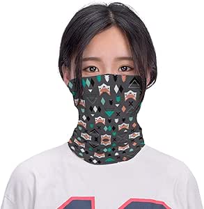 Amazon 幾何学的なキツネと松の木のイラストパターン1 バラエティスカーフ バンダナ帽子 多機能チューブ型 バンダナ リストバンド ネックウォーマー マジックスカーフ ヘッドバンド 汗止め 防塵 風 花粉 アウトドア 登山 サイクリング スポーツ用 速乾 男女兼用