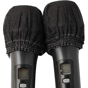 200個の黑いマイクカバー ノイズ防止マイクカバー スポンジマイクカバー 防塵マイクキャップ 黑と黑のペアリング