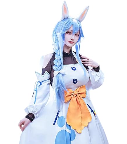 Amazon.co.jp: コスプレウィッグ 兎田ぺこらの母 長髪 耐熱 文化祭
