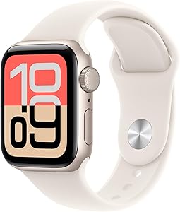 Apple Watch SE 3(GPSモデル)- 40mmスターライトアルミニウムケースとスターライトスポーツバンド - S/M