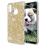Huawei P20 Liteケース [HDスクリーンフィルム付き] OKZone キラキラ 目立つデザイン TPU シリコン カバー 耐衝撃ボディ 全面保護 落下防止 ファッション Huawei P