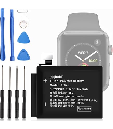 Amazon | 対応 Apple Watch Series 3 GPS 38mm/A1847 電池対応用 3.81V