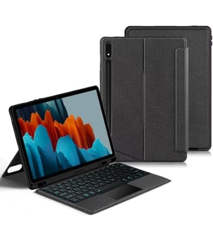 Amazon.co.jp: Galaxy Tab S8+ Book Cover Keyboard | Black | Cover