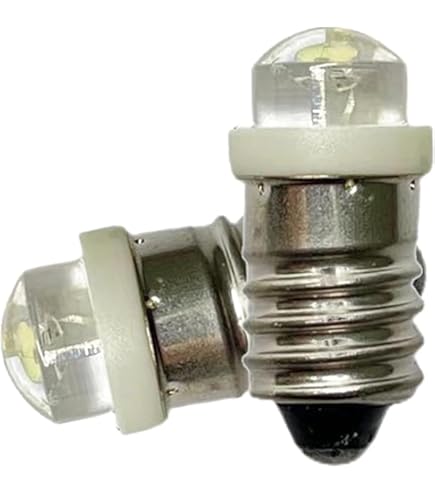 Amazon | E10 口金サイズ LED豆電球 【4～6V対応】 5LED ホワイト1個