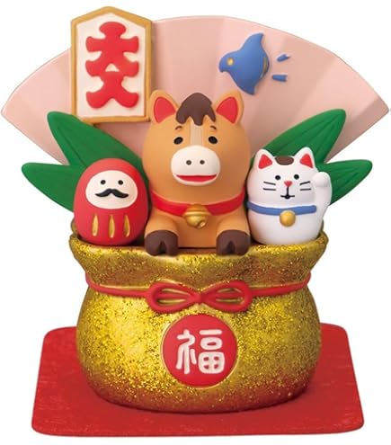 Amazon.co.jp: デコレコーポレーション concombre 陶器の干支飾り 馬