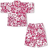 BABYDOLL（ベビードール） ハイビスカス柄甚平 じんべい-子供服 男の子 女の子 ベビー キッズ -0391K 100cm ピンク