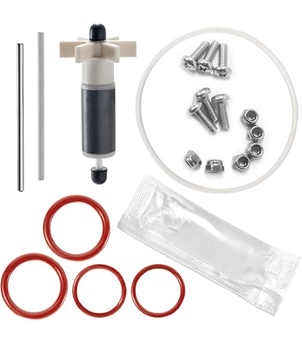 Pure Spa Impeller Replacement For Intex SSP-H-20-M & SB-20M Pumps – Ceramic Rotor With Stainless Steel Shaft & Thrust Washers