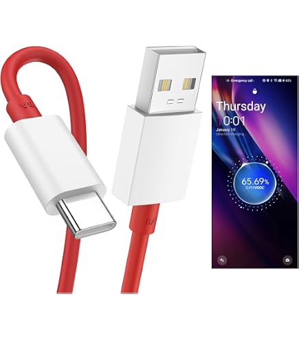 Oppo VOOC Ladekabel – USB-A Auf USB-C, 1 Meter, Für Schnelles Laden Kompatibler Oppo Smartphones