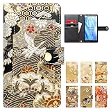 Galaxy A53 5G SC-53C SCG15 専用 絹織物 紋織物 和柄 手帳型 ケース カバー SC53C SC-53Cケース SC-53Cカバー SC53Cケース SC53Cカバー SCG15ケース SCG15カバー GalaxyA53 手帳ケース 手帳型ケース スマホケース ポケット付き 西陣織 松 道長に華文鶴