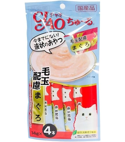 Amazon.co.jp: チャオ (CIAO) ちゅ~る 毛玉配慮 まぐろ 4本×6個