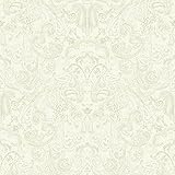 York Wallcoverings ve7050 Patina Vieアンティーク調ペイズリー壁紙、Beiges