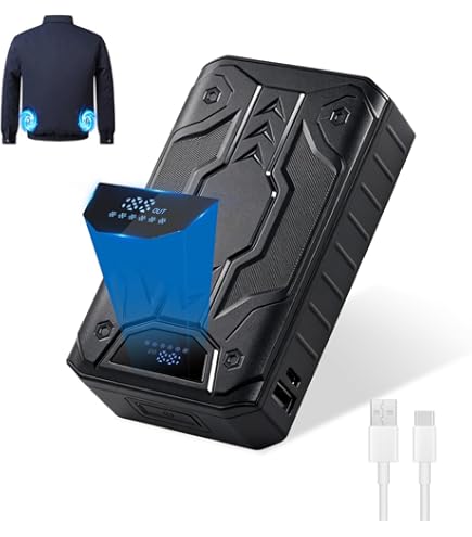 Amazon | 36Vバッテリー 30,000mAh 5段階ボルト調整 空調作業着 ファン