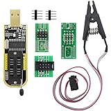 KeeYees CH341A ROMライター SPI Flashライター 24 25シリーズ EEPROM BIOS プログラマー USB-TTLコンバータ + SOP8 ICテストクリップ 8ピン