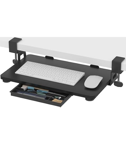 Amazon | BONTEC キーボードトレイ クランプ式 後付け 幅508mm