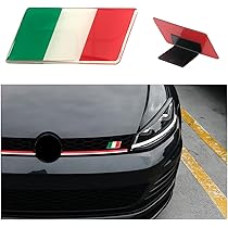 Amazon | Ziciner 3D イタリア国旗エンブレムバッジ L字型
