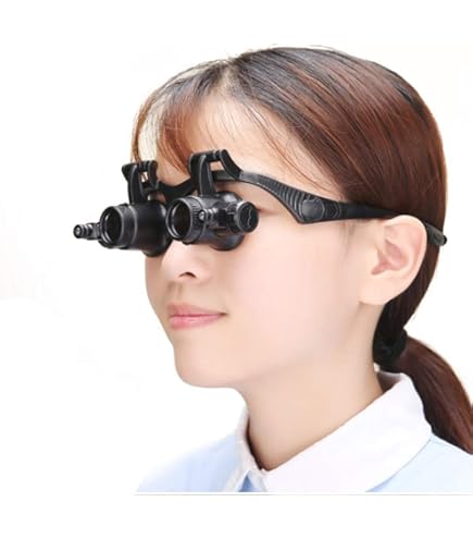 Amazon.co.jp: LEDライト付メガネ型ルーペ 眼鏡型拡大鏡 倍率10/15/20