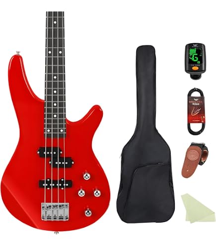 Amazon | ベース 初心者セット 7点 Legend LJB-Z レッドシェイド 