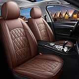 MRワゴン MF33S シートカバー 車 レザー 運転席 助手席 前席セット 汎用 4色 LEA ブラウン