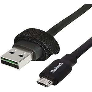 オウルテック 両挿しmicroUSBケーブル 柔らかラバーボディ USB両挿し仕様 20cm ブラック AMZ-CBJD…