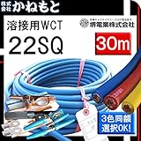 堺電業 70000-441 溶接用WCT キャプタイヤ 22SQ カラー 30m 付属品付き 赤色
