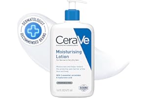 CeraVe Moisturising Lotion 473ml, For Normal to Very Dry Skin, Daily Body & Face Moisturiser, Moisturises & Helps Restore Protective Skin Barrier, Hyaluronic Acid + Ceramides, Fragrance Free