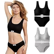 Amazon | [select shop Tomorrow] スポーツブラ 上下セット 下着