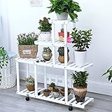 Chengxin Shop-アウトドアプラントスタンド/4層松林木フラワースタンド/着陸棚フラワーポットラックスタンドフラワーディスプレイ棚バルコニー用リビングルーム/ガーデン/屋内/屋外フラワースタ
