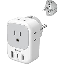 Amazon.co.jp: TESSAN 韓国 海外 変換プラグ 変換プラグ seタイプ 4個