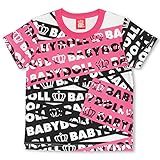 ベビードール ロゴ総柄Tシャツ 子供服 130cm ピンク