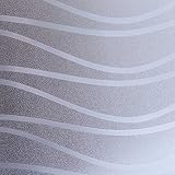 Hoho自己粘着Frosted WaveデザインウィンドウフィルムステンドグラスTintプライバシー保護40 cmx300 cm