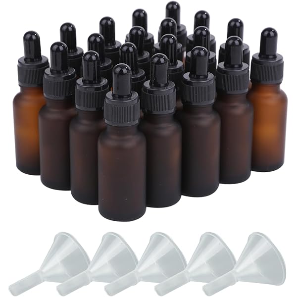 Amazon | スポイトキャップ付茶色遮光瓶10ml (3本セット)（黒/ガラス