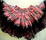 (サリー)SALLY リボン付きレースフリフリスカート ラメチェックピンク [キッズ] タグサイズ5