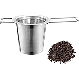 AmazingJP お茶フィルター 茶漉し 茶葉濾過 茶溜めカップ、ポット用 コーヒーフィルター ステンレス ステンレス製 耐熱性（シルバー）