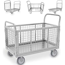 Amazon.co.jp: FADACAI カゴ台車 大型 メッシュ かご台車 4IN1