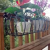 【 お庭デザインの幅が広がる 】 壁面 取付 アイアン プランター 鉢植え ラック ガーデニング 壁掛け 花 植物 (Bタイプ ブラック) SD-NIWA09-B-BK