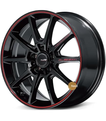 Amazon.co.jp: MID RMPレーシング R50 ホイール ブラック/リムレッド