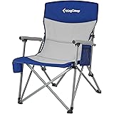 KingCamp アウトドア チェア 折りたたみ キャンプ 椅子 肘掛け付き 耐荷重136kg 収束型 イス コンパクト 収納袋付き 安定性 携帯便利 お釣り キャンプ用品 ガーデン