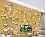 lhdlily 3d壁紙壁画カスタマイズ壁紙バスルーム背景壁壁画手描き花と鳥の部屋 LHDLily-29572957285-613