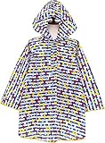 (キッズアップテンポ)kid's up tempo 男の子 女の子 レインポンチョ【qab9027】L（110-130cm） ネイビー（しずく）