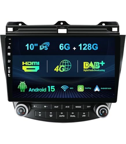 Amazon.co.jp: 10 インチ IPS (6G + 128G) Android 15 カーラジオ