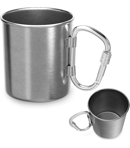 KLIPP Biner Mug – Edelstahl Becher Mit Karabiner Für Camping, Wandern & Outdoor