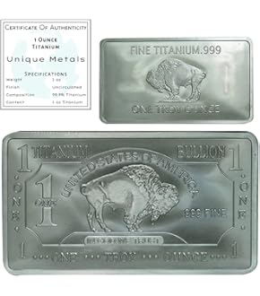 イルミナティ　1オンス　インゴットラウンド 販売用コインチタンインゴット1オンス999チタンバッファロー