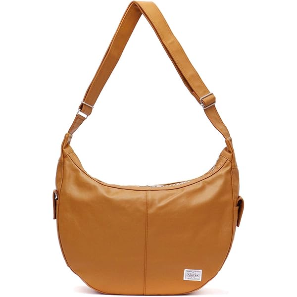 美品✴︎PORTERポーター フリースタイル ハーフムーン キャメル ショルダー 極美品】PORTERショルダーバッグ フリースタイル ハーフムーン