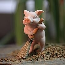 子豚のコックさん 豚の置物 置物 庭 玄関 子豚のコックさん 豚の置物