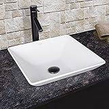 Vigo Matiraマットストーン舟形シンクとDior蛇口with Pop Up、アンティークブロンズ